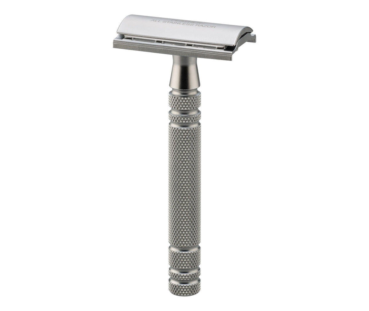 Feather All Stainless Steel Double Edge Safety Razor W/Stainless Steel Stand (AS-D2S)