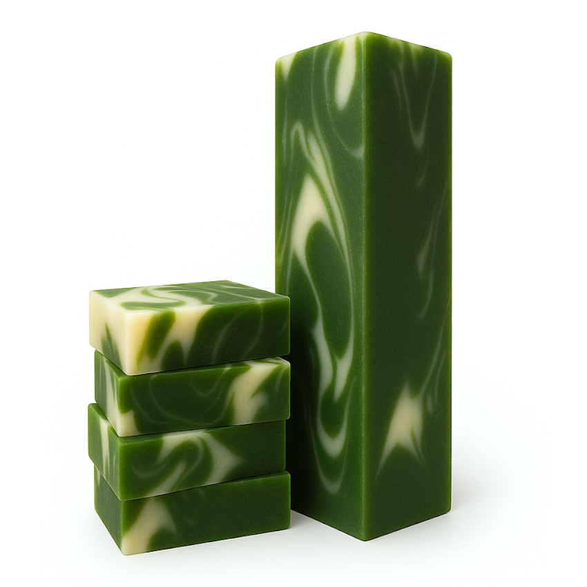 Cucumber Melon cold process bar soap — Melon Me Softly by Yorkwell Apothecary